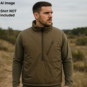 Orc Industries Vest Mens XL Long L7a Insulative Vest 1/2 Zip Military‎ Drawcord